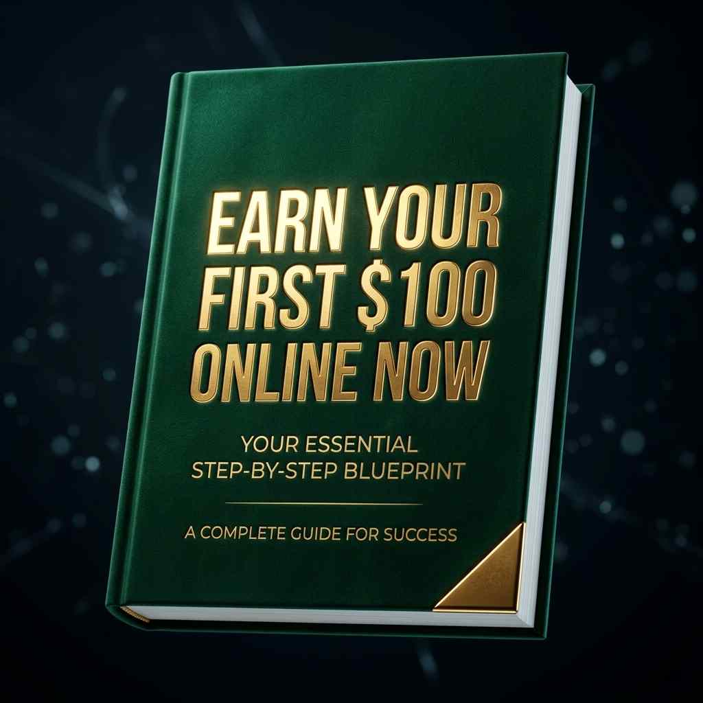 Earn Your First $100 Online Now Free Ebook Cover Image Layout