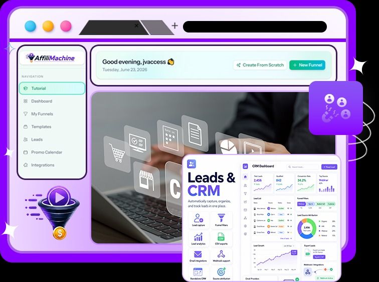 AffiliMachine AI webinar assistant handling live chat questions