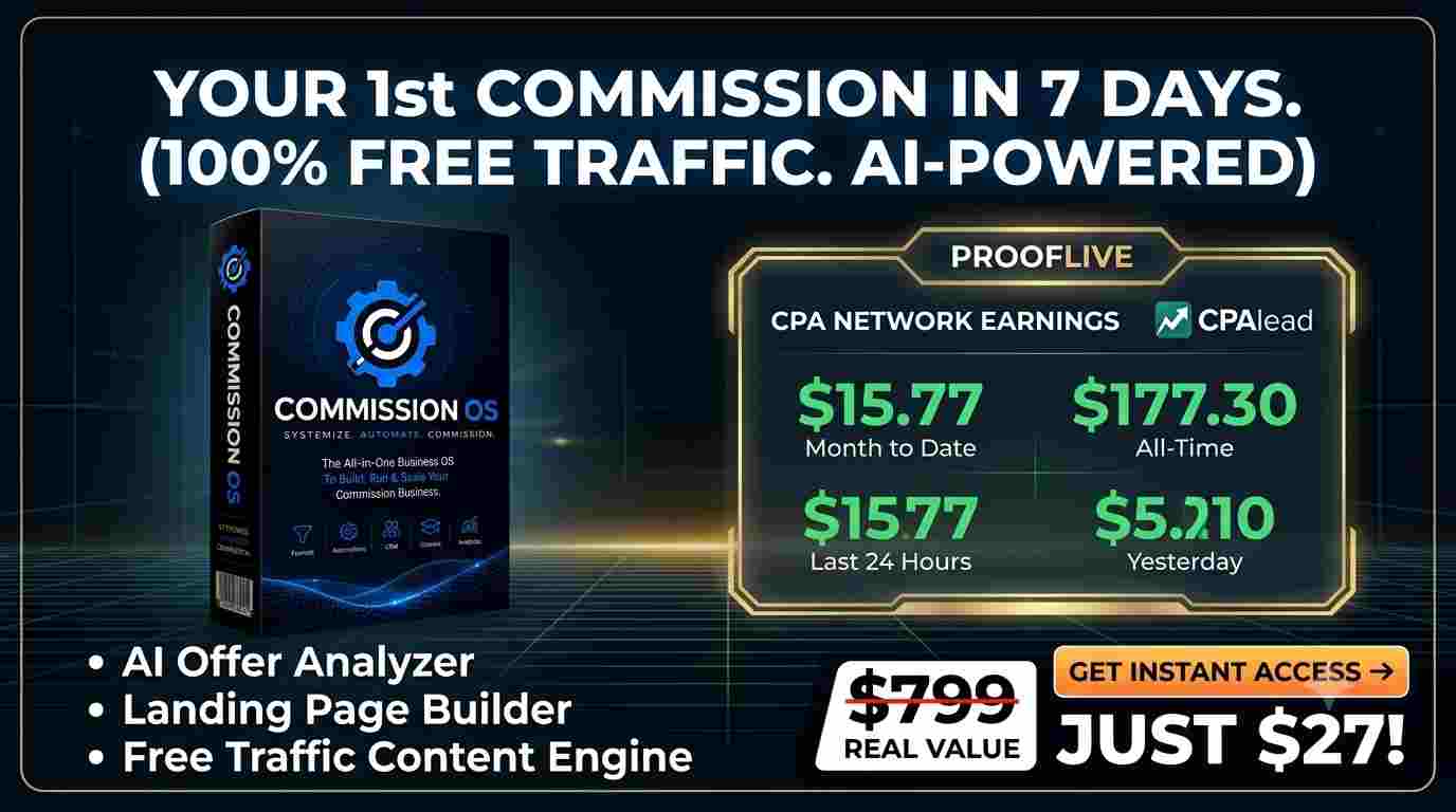 CommissionOS dashboard product overview