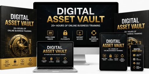 Digital Asset Vault PLR Bundle content library preview