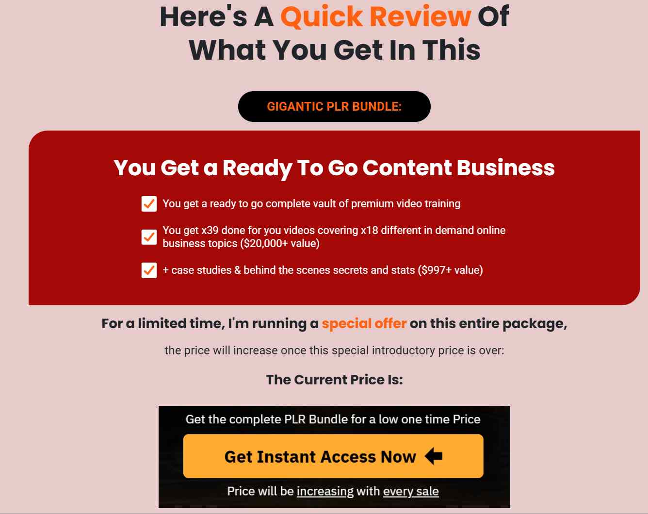Digital Asset Vault PLR Bundle final review summary