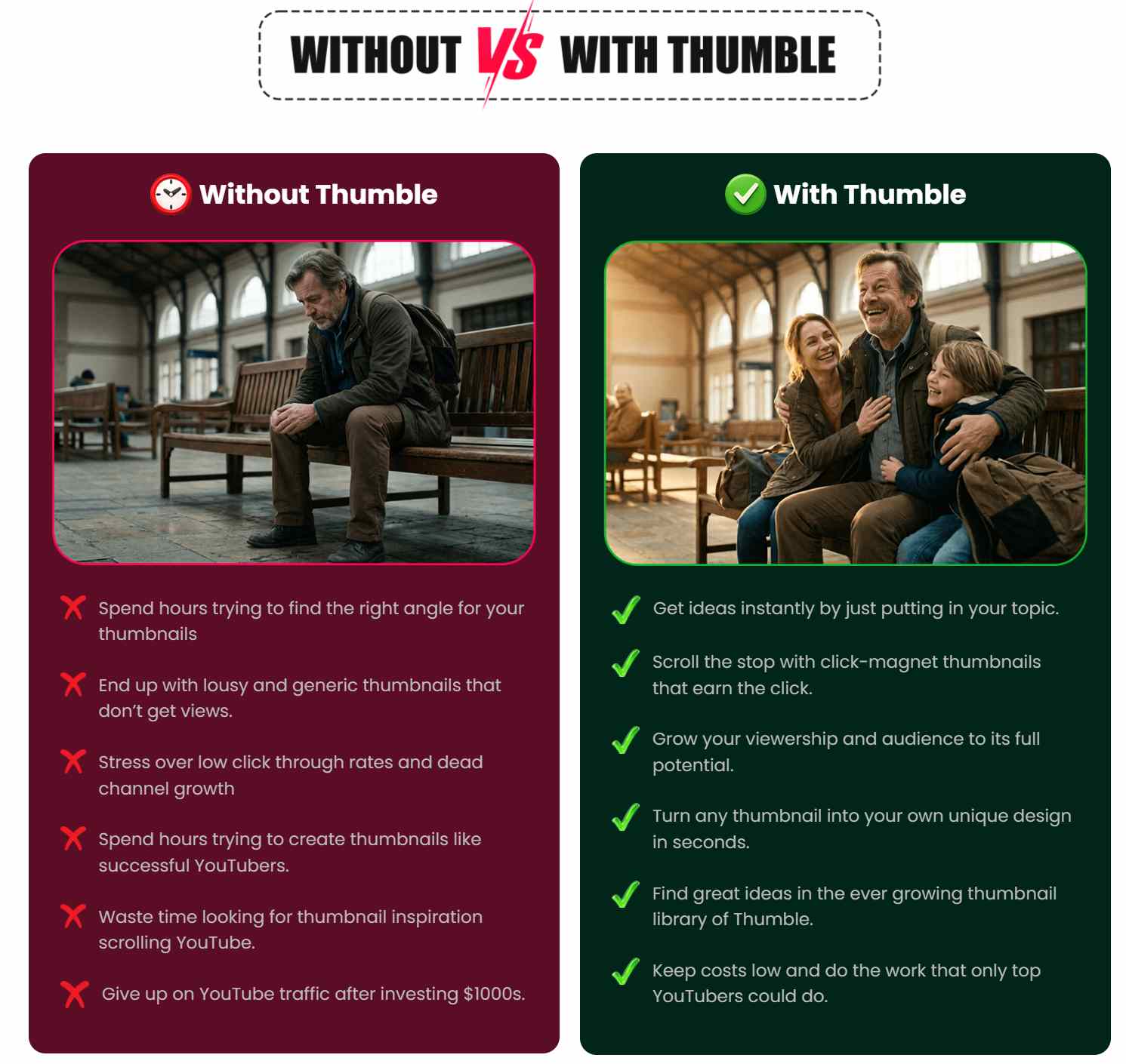 Thumble compared against alternative thumbnail and design tools