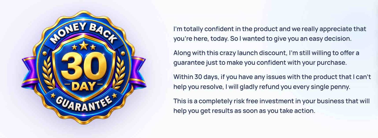 Home Service Agency Studio risk-free guarantee