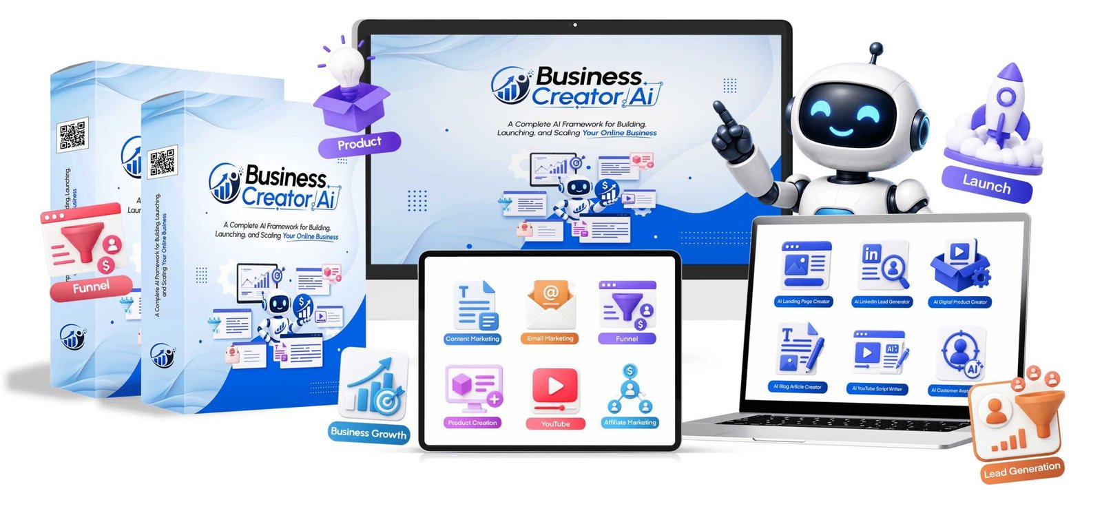 Business Creator AI dashboard overview showing the AI business GPT system