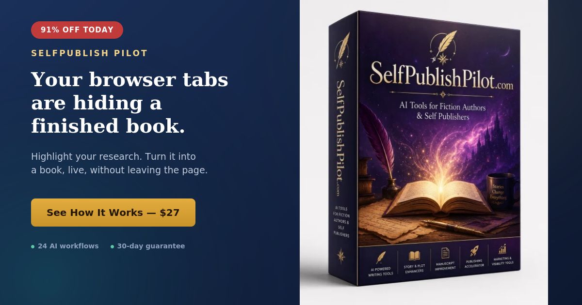 SelfPublish Pilot review — browser extension that turns Amazon research into a finished book