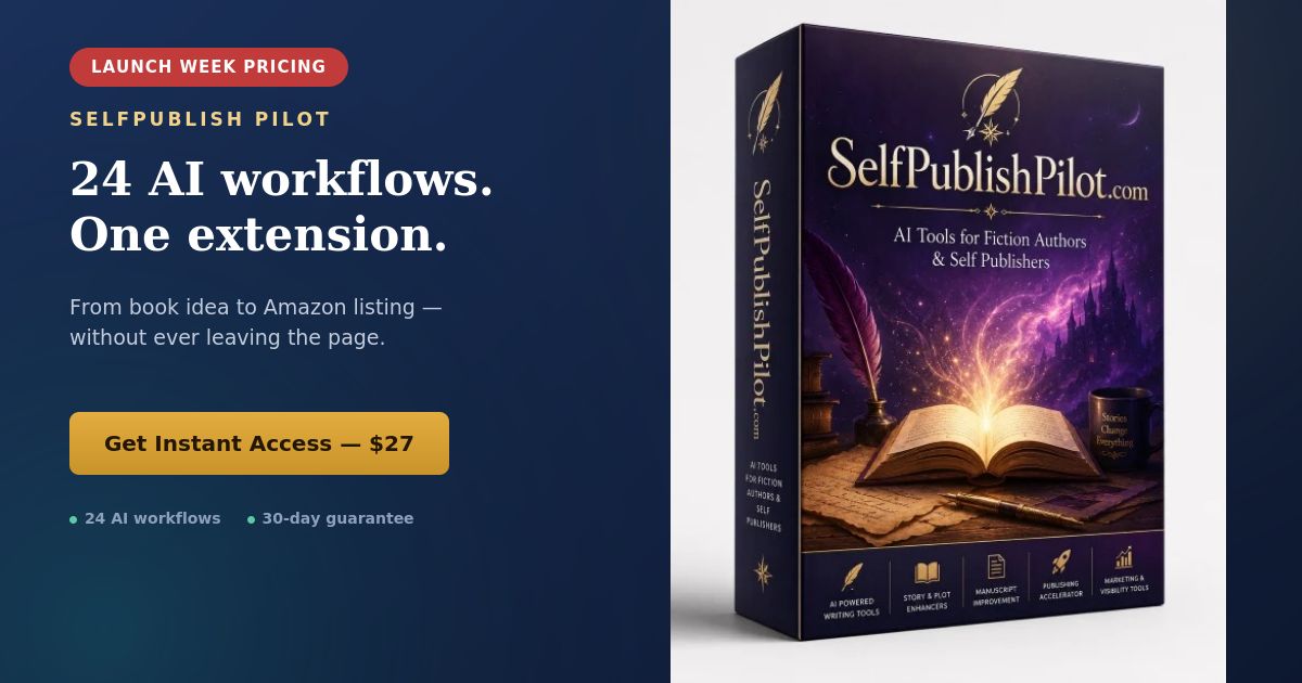 SelfPublish Pilot 24 AI workflows across two browser extensions